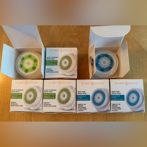 7 Clarisonic Replacement Brush Heads | 
4 Acne; 3 Deep Pore | New in Box - Picture 1 of 5